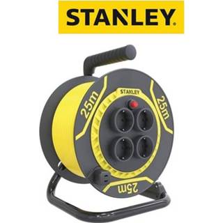 👉 Stopcontact active Stanley Pvc-Kabelhaspel - 25 meter 3G1.5 4 stopcontacten 8719322271297