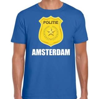 👉 Embleem active mannen blauw Politie Amsterdam verkleed t-shirt voor heren