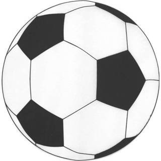 👉 Placemat active 6x Ronde placemats/onderleggers voetballen voetbalfeestje thema 34 cm