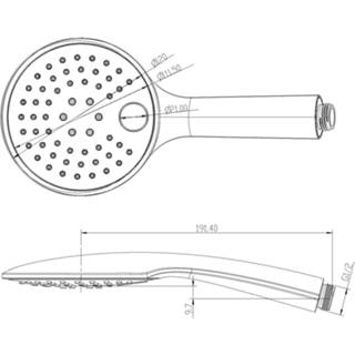 👉 Active zwart Wiesbaden Rain losse verstelbare klik-handdouche mat-zwart 8720195541240