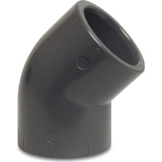 👉 Lijmmof grijs active Hydro-S Knie 45 graden PVC-U 110 mm 16 bar 4019305506786