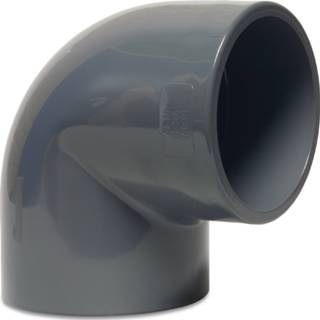 👉 Lijmmof grijs active Knie 90 graden PVC-U 110 mm 16 bar 1 inch (per 10 stuks) 4019305604376