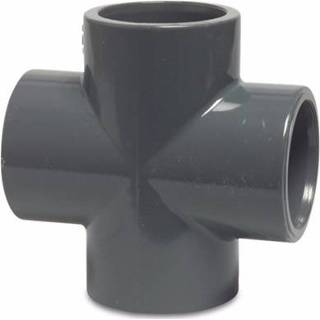 👉 Kruisstuk grijs active PVC-U 63 mm lijmmof 16 bar 4019305093286
