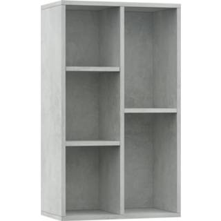 👉 Boekenkast steigerhout grijs Vidaxl Boekenkast/dressoir 45x25x80 Cm Spaanplaat Betongrijs 8719883673271