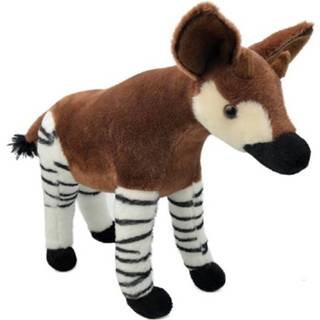 👉 Pluche bruine okapi knuffel staand 34 cm - Okapi Afrikaanse dieren knuffels - Speelgoed voor kinderen