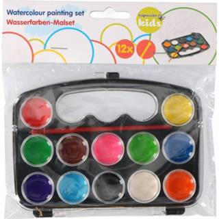 👉 Waterverf multikleur Schilder Set 12 Kleuren 8711252158709