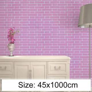 👉 Zwart PVC active Creatieve Baksteen Decoratie Behang Stickers Slaapkamer Woonkamer Muur Waterdicht Behangrol, Afmeting: 45 x 1000cm (Zwart)