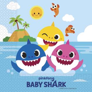 Papieren servet active baby's Baby Shark servetten 33x33cm 5201184925423