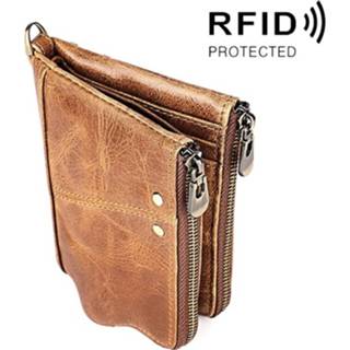 👉 Geelachtig bruin rundleer active Tassen>Huis&Tuin mannen 3533 Lange Crazy Horse-textuur Opvouwbare antimagnetische RFID-portemonnee-clutch voor heren, met kaartsleuven (geelachtig bruin) 6922204753558