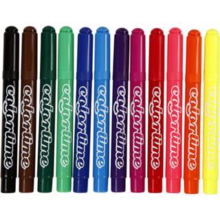 👉 Stift multikleur Colortime Stiften Lijndikte 5 Mm Standaardkleuren 12 Stuks 5707167883693