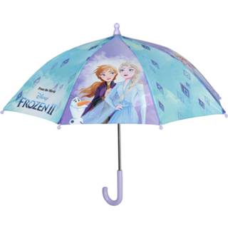 👉 Paraplu blauw paars kunststof meisjes Disney Frozen 2 66 Cm Blauw/paars 8015831502373