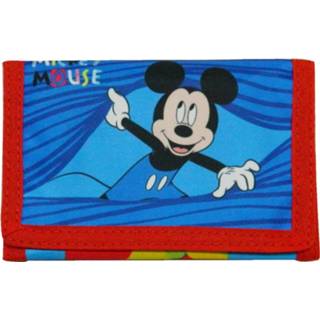 👉 Portemonnee rood blauw nylon Disney Mickey Mouse 7,5 X 13 Cm Rood/blauw 4891320429031