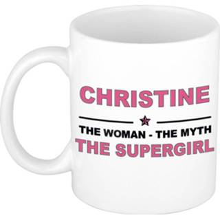 👉 Beker vrouwen Christine The woman, myth supergirl cadeau koffie mok / thee 300 ml