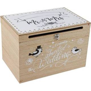 👉 Enveloppen doos houten active 1x huwelijksdoosje/bruiloft 30 x 20 cm
