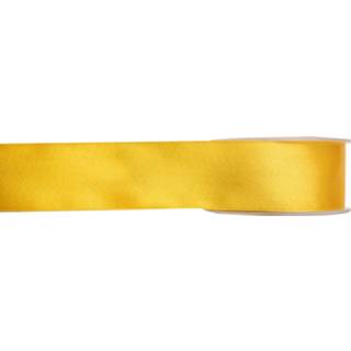 👉 Gouden active 1x Hobby/decoratie satijnen sierlinten 1,5 cm/15 mm x 25 meter