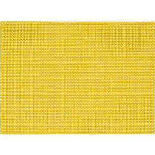 👉 Placemat active geel 8x Placemats geweven/gevlochten 45 x 30 cm