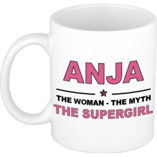 Beker vrouwen Anja The woman, myth supergirl cadeau koffie mok / thee 300 ml