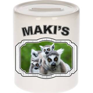 👉 Spaarpot active kinderen Dieren maki - makis/ apen spaarpotten 9 cm