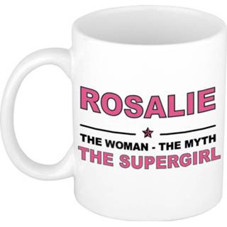 👉 Koffiemok multi keramiek vrouwen Namen / theebeker Rosalie The woman, myth supergirl 300 ml