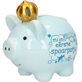 👉 Spaarpot active varken/spaarvarken mijn eerste spaarpotje 12 cm geboorte cadeau