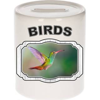 👉 Spaarpot active kinderen Dieren kolibrie vogel - birds/ vogels spaarpotten 9 cm