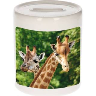 👉 Spaarpot active jongens meisjes Dieren foto giraffe 9 cm - giraffen spaarpotten en