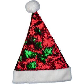 👉 Kerstmuts rood groen active deluxe en Flip Sequin 5056021095742