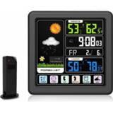 👉 Zwart active TS-3310 Draadloze weerklok Multifunctionele kleurenschermklok Creatieve Home-touchscreenthermometer 6922110513710