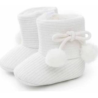 👉 Wit fluwelen active baby's peuters Winter baby 0-1 jaar oude pasgeboren zachte bodem plus peuterschoenen, maat: binnenlengte 11 cm (wit)