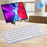 👉 Smartphone zilver active toetsenbord WB-8022 Ultradun draadloos Bluetooth-toetsenbord voor iPad, Samsung, Huawei, Xiaomi, tablet-pc's of smartphones, Duitse toetsen (zilver) 6922228726002