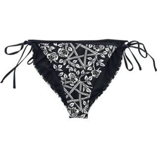 👉 Bikinislip zwart vrouwen m Gothicana by EMP - Schwarze Bikinihose mit Pentagrammen und Rosen Bikini Slip 4064854022058