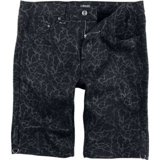 👉 Korte broek zwart mannen Gothicana by EMP - schwarze Shorts mit Blitzen 4064854018792