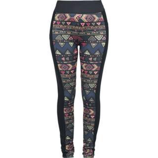 👉 Legging zwart vrouwen s R.E.D. by EMP - Schwarze Leggings mit farbenfrohem Muster 4064854091238