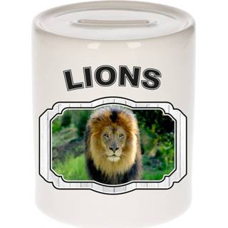 👉 Spaarpot active kinderen Dieren leeuw - lions/ leeuwen spaarpotten 9 cm