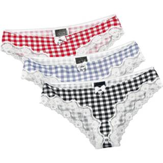 👉 Pantie vrouwen s meerkleurig Pussy Deluxe - Plaid 3er Set Panties Pantyset 4044583827933