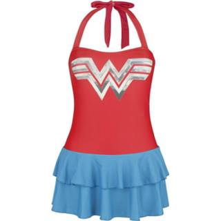 👉 Zwempak rood blauw vrouwen m Wonder Woman - Strong Enough 4044583826127