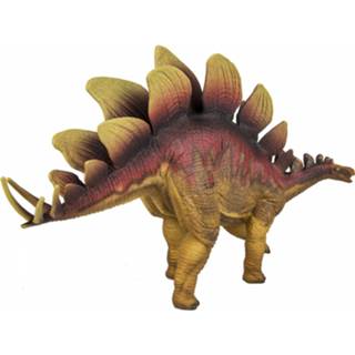 👉 Geel bruin kunststof Safari Speeldier Stegosaurus Junior 17 Cm Geel/bruin 95866284404