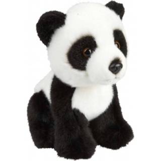 👉 Knuffel zwart witte pluche polyester kinderen Zwart/witte Panda Beer 18 Cm - Pandaberen Knuffels Speelgoed Knuffeldieren/knuffelbeest Voor 8720147751260