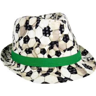 👉 Zwart wit groen polyester Folat Trilby-hoed Voetbal 22,5 X 13 Cm Zwart/wit/groen 8714572226011