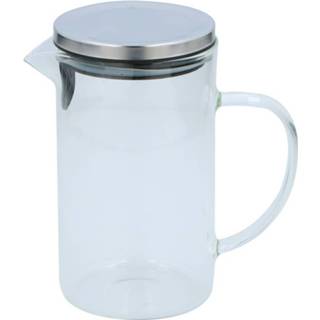 👉 Karaf glas transparant Glazen Met Deksel En Handvat - 1,0 L Waterkannen 8720147983555