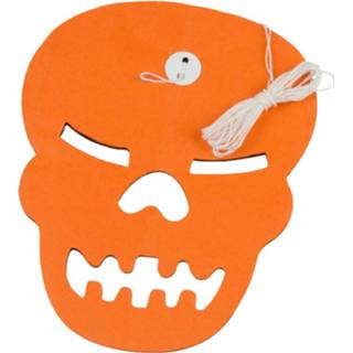 👉 Slinger oranje papier Arti Casa Schedel Halloween 3 Meter 8719817625000