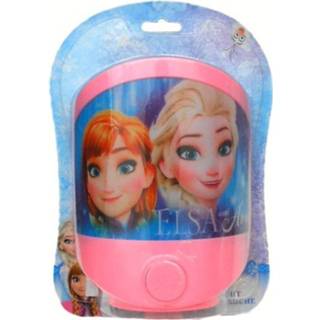 👉 Nachtlamp roze blauw kunststof meisjes Disney Frozen Led 13,5 X 15 Cm Roze/blauw 8435507801034