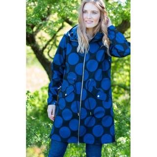 👉 Regenjas zwart blauwe active vrouwen Danefae Marianne Softshell Dames Stip