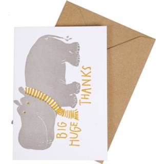 👉 Envelop active Kaart met envelop, hippo huge thanks