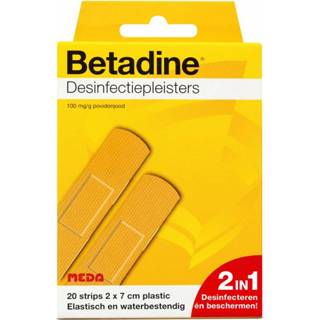 👉 Active Betadine Desinfectiepleisters Strips 20 stuks 8712207038961
