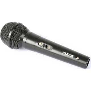 Dynamische microfoon zwarte active Fenton DM100 voor o.a. karaoke en DJ's 8715693013818