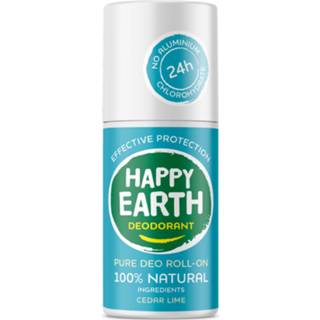 👉 Deodorant limoen active 6x Happy Earth Pure Roll-On Cedar Lime 75 ml