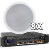 👉 Luidspreker active Power Dynamics 100V Speakers (8x) en 4-zone Bluetooth, USB, FM 8720105704864