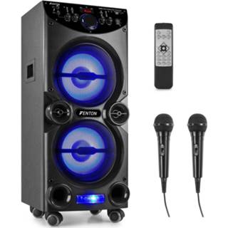 👉 Microfoon active Fenton LIVE2104 karaokeset met Bluetooth, mp3 speler, 2 microfoons en 8715693315929