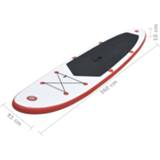 👉 Stand Up Paddleboardset opblaasbaar rood en wit